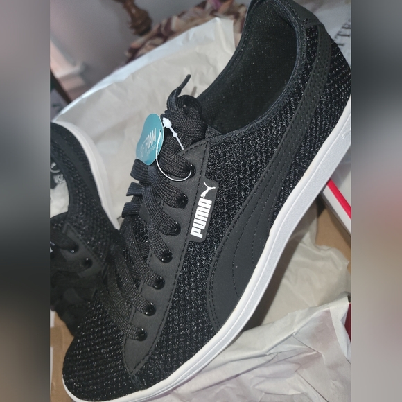 Puma Vikky Mesh FM Sneakers - Puma Black & Puma White, Sz: 11 - Picture 2 of 5
